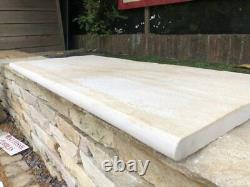 Copping Stones Mint Sandstone Bullnose Steps Riven Paving Slabs 600X350X50MM