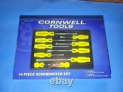 Cornwell Tools 10 Piece Screwdriver Set Hi Viz Yellow