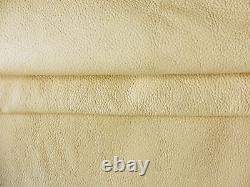 Cream Colour Full Grained Matte Heavy Cow Hide Leather Skin Piece, 102x130cm, 2mm