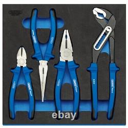 DRAPER 63263 Heavy Duty Plier Set in 1/2 Drawer EVA Insert Tray (4 Piece)