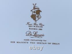 De Lamerie Rosebud HM Sultan of Oman Commissioned Salad Dessert Dinner Plate 10