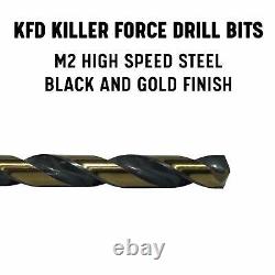 Drill America 115 Piece Heavy Duty High Speed Steel Drill Bit Set with Black