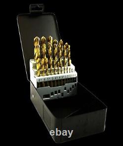 Drill bit set 25 piece cobalt HSS m35 Heavy Duty metal jobber abracs