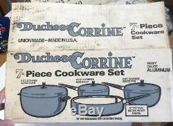 Duchess Corrine Heavy Gauge Aluminum Cookware New 7 Piece Set Ace Of Club VTG