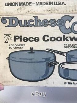 Duchess Corrine Heavy Gauge Aluminum Cookware New 7 Piece Set Ace Of Club VTG