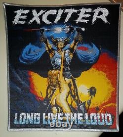 EXCITER BACK PATCH Limited #39/99 heavy metal maniac violence and force lp tape