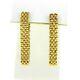 Earrings 14k Yellow Gold Dangle Fashion Link Chain Solid Heavy One Piece