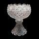 Estate Piece American Brilliant Heavy Cut Crystal Punch Bowl Solid 14in -mint