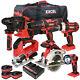 Excel 18v 6 Piece Power Tool Kit 3 X 5.0ah Batteries & Twin Port Charger Exl5070