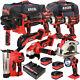 Excel 18v Cordless 9 Piece Monster Tool Kit 3 X 5ah Battery Charger Bag Exl8997