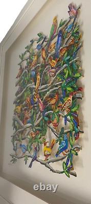 Exotic Birds' Artist's Proof By David Gerstein Hand Painted Laser Cutout LE New