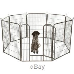 Extra Large Heavy Duty 8 Piece Puppy Dog Run Enclosure Welping Pen Playpen S247