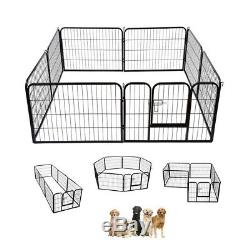 Extra Large Heavy Duty 8 Piece Puppy Dog Run Enclosure Welping Pen Playpen UKDC