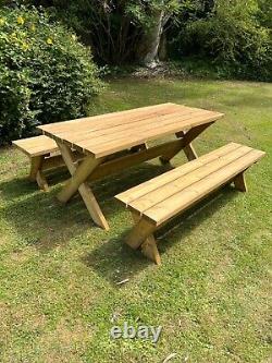 Fairford Heavy Duty FSC Wooden Table Set 2M