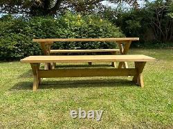 Fairford Heavy Duty FSC Wooden Table Set 2M