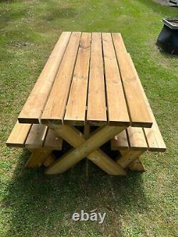 Fairford Heavy Duty FSC Wooden Table Set 2M