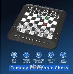 Femuey electronic P6 smart chess board. Heavy duty magnetic pieces
