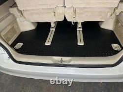 Fits Toyota Alphard 2003 To 2008 Tailored Black Rubber Car Floor Mats. (2 Clips)