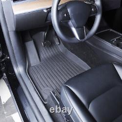 For Tesla Model Y Heavy Duty 3 Piece TPE Mat Set Non Slip All Weather Durable