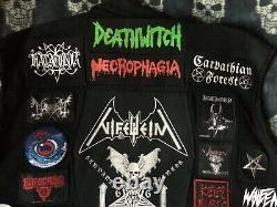 Full (Heavy) Metal Jacket Thrash Death Black Denim Battle CutOff Nifelheim Patch