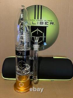 GOLD 16 Caliber Glass Water Pipe Hookah NEW American Made Heavy Piece Tomahawk