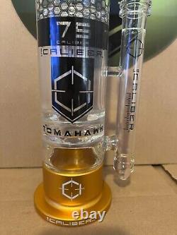 GOLD 16 Caliber Glass Water Pipe Hookah NEW American Made Heavy Piece Tomahawk