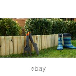 Garden Wooden HEAVY DUTY Edging Log Fence 90 x 30 x 15cm