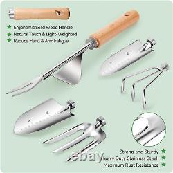 Gardening Tools, 9-Piece Heavy Duty Gardening Hand Tools with Fashion and Durabl