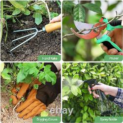 Gardening Tools, 9-Piece Heavy Duty Gardening Hand Tools with Fashion and Durabl