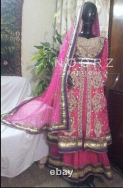 Gorgeous Hot Pink Heavy Pakistani 4 Piece Formal Suit Brand New