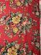 Gorgeous Vintage Ralph Lauren Red Floral Upholstery Home Dec Fabric 70 Lx 54 W
