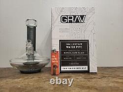 Grav Small Wide Base Water pipe. Smoke/clear. Heavy Piece. Brand New In Box