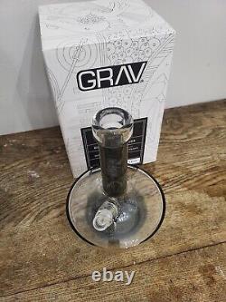 Grav Small Wide Base Water pipe. Smoke/clear. Heavy Piece. Brand New In Box