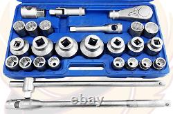HEAVY DUTY 3/4 Inch & 1 Inch DR Socket Set 21mm 65mm 12 Point Ratchet Exts