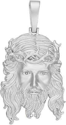 HEAVY SOLID Jesus Piece Very Detailed Pendant Solid 925 Sterling Silver High P