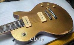 Handmade Heavy Relic Goldtop P90 Electric Guitar, one Piece Neck and Body Top