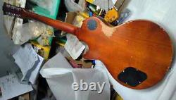 Handmade Heavy Relic Goldtop P90 Electric Guitar, one Piece Neck and Body Top