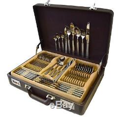 Heavy 72 Piece Stainless Steel Cutlery Set Case Dining Tableware Canteen Gift