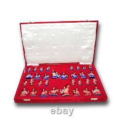 Heavy Decorated Royal War theme Handcrafted Chess Pieces Set