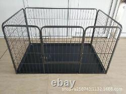 Heavy Duty 4 Piece Puppy Dog Play Pen Run Enclosure Welping Playpen with Floor