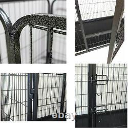 Heavy Duty 4 Piece Puppy Dog Play Pen Run Enclosure Welping Playpen with Floor