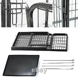 Heavy Duty 4 Piece Puppy Dog Play Pen Run Enclosure Welping Playpen with Floor