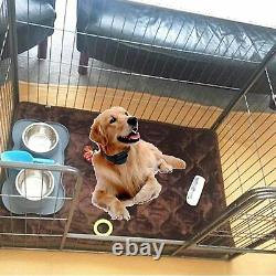 Heavy Duty 4 Piece Puppy Dog Play Pen Run Enclosure Welping Playpen with Floor