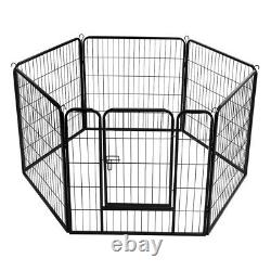 Heavy Duty 6 Piece Large High Puppy Dog Play Pen Run Enclosure 80cm Foldable NEW