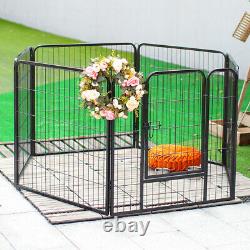 Heavy Duty 6 Piece Large High Puppy Dog Play Pen Run Enclosure 80cm Foldable NEW