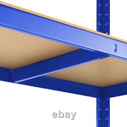 Heavy Duty Metal 5Tier Boltless Shelving Racking 1500 x 700 x 300 mm Blue UKDC