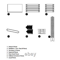 Heavy Duty Metal 5Tier Boltless Shelving Racking 1500 x 700 x 300 mm Blue UKDC