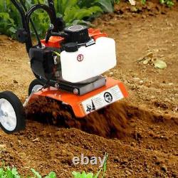 Heavy Duty Petrol Rotovator Tiller Cultivator Garden Soil Patch 52cc 2-Stroke UK