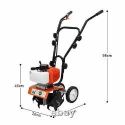 Heavy Duty Petrol Rotovator Tiller Cultivator Garden Soil Patch 52cc 2-Stroke UK