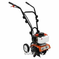 Heavy Duty Petrol Rotovator Tiller Cultivator Rotavator Garden Soil Patch 52cc